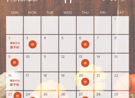 11月診療日カレンダー