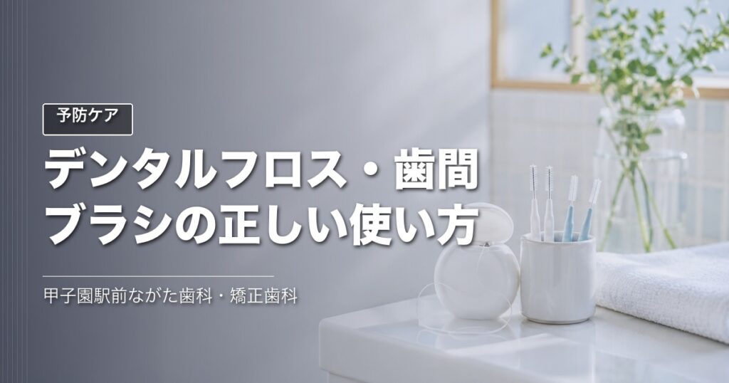 デンタルフロス・歯間ブラシの正しい使い方｜甲子園の歯科が解説